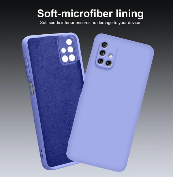 TRUEUPGRADE_Compatible_with_Samsung_Galaxy_A51_Back_Cover_Case,_Liquid_Silicone_Cover,_Full_Body_Protective_Cover,_Shockproof,_Anti-Scratch_Soft_Microfiber_Lining_-_Purple