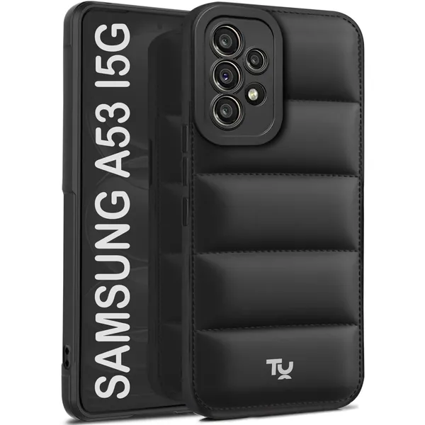 TRUEUPGRADE_Back_Case_Cover_for_Samsung_Galaxy_A53_(5G)_|_Compatible_for_Samsung_Galaxy_A53_(5G)_Back_Case_Cover_|_Puff_Case_with_Camera_Protection_|Black