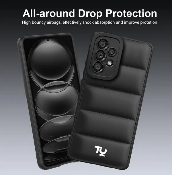 TRUEUPGRADE_Back_Case_Cover_for_Samsung_Galaxy_A53_(5G)_|_Compatible_for_Samsung_Galaxy_A53_(5G)_Back_Case_Cover_|_Puff_Case_with_Camera_Protection_|Black