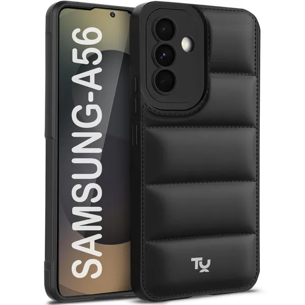 TRUEUPGRADE_Back_Case_Cover_for_Samsung_Galaxy_A56_5G_|_Compatible_for_Samsung_Galaxy_A56_5G_Back_Case_Cover_|_Puff_Case_with_Camera_Protection_|Black