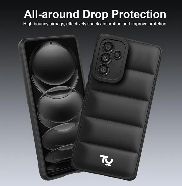 TRUEUPGRADE_Back_Case_Cover_for_Samsung_Galaxy_F23_5G_/_M23_5G_|_Compatible_for_Samsung_Galaxy_F23_5G_/_M23_5G_Back_Case_Cover_|_Puff_Case_with_Camera_Protection_|Black