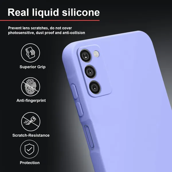 TRUEUPGRADE_Liquid_Silicone_Designed_Back_Case_Cover_for_Samsung_Galaxy_A03s_|_Microfiber_Inside,_Full_Protection_|_Bumper_Back_Cover_Case_for_Samsung_Galaxy_A03s_Purple