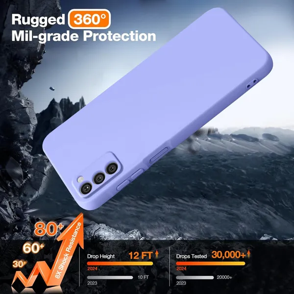 TRUEUPGRADE_Liquid_Silicone_Designed_Back_Case_Cover_for_Samsung_Galaxy_A03s_|_Microfiber_Inside,_Full_Protection_|_Bumper_Back_Cover_Case_for_Samsung_Galaxy_A03s_Purple