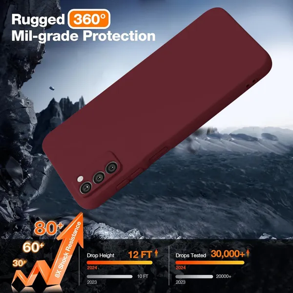 TRUEUPGRADE_Liquid_Silicone_Designed_Back_Case_Cover_for_Samsung_Galaxy_A03s_|_Microfiber_Inside,_Full_Protection_|_Bumper_Back_Cover_Case_for_Samsung_Galaxy_A03s_Wine