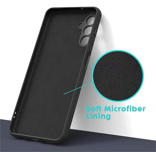 TRUEUPGRADE_Liquid_Silicone_Designed_Back_Case_Cover_for_Samsung_Galaxy_A15_5G_|_Microfiber_Inside_|_Bumper_Back_Cover_Case_for_Samsung_Galaxy_A15_5G_-_Black