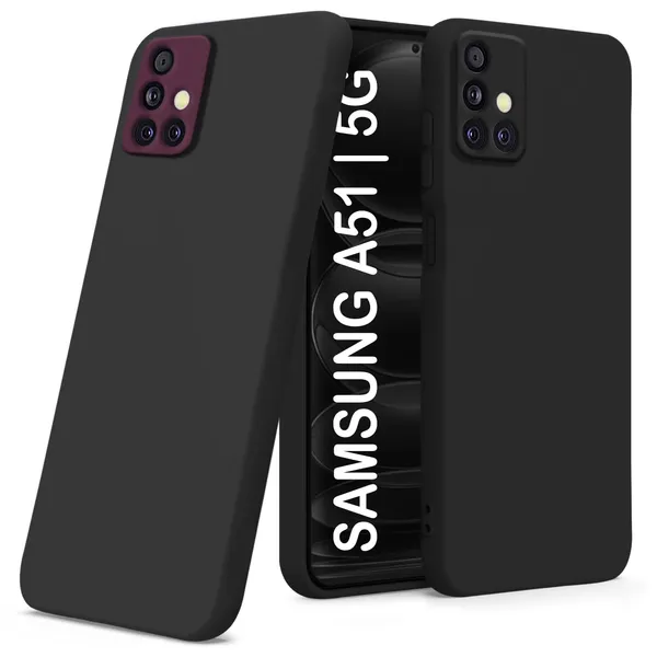 TRUEUPGRADE_Liquid_Silicone_Designed_Back_Case_Cover_for_Samsung_Galaxy_A51|_Microfiber_Inside,_Full_Protection_|_Bumper_Back_Cover_Case_for_Samsung_Galaxy_A51_Black
