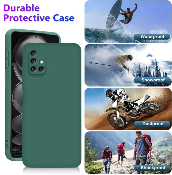 TRUEUPGRADE_Liquid_Silicone_Designed_Back_Case_Cover_for_Samsung_Galaxy_A51|_Microfiber_Inside,_Full_Protection_|_Bumper_Back_Cover_Case_for_Samsung_Galaxy_A51_Green