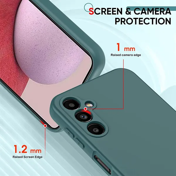 TRUEUPGRADE_Compatible_with_Samsung_Galaxy_M34_5G_/_F34_5G_Cover,_Liquid_Silicone_Cover,_Full_Body_Protective_Cover,_Shockproof,_Slim_Phone_Cover,_Anti-Scratch_Soft_Microfiber_Lining_-_Green