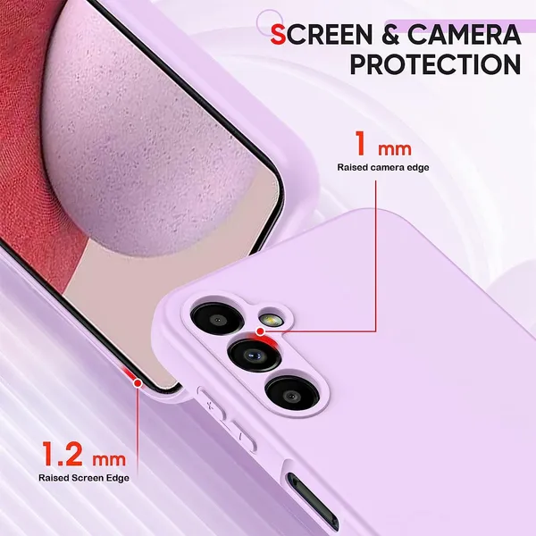 TRUEUPGRADE_Compatible_with_Samsung_Galaxy_M34_5G_/_F34_5G_Cover,_Liquid_Silicone_Cover,_Full_Body_Protective_Cover,_Shockproof,_Slim_Phone_Cover,_Anti-Scratch_Soft_Microfiber_Lining_-_Light_Purple