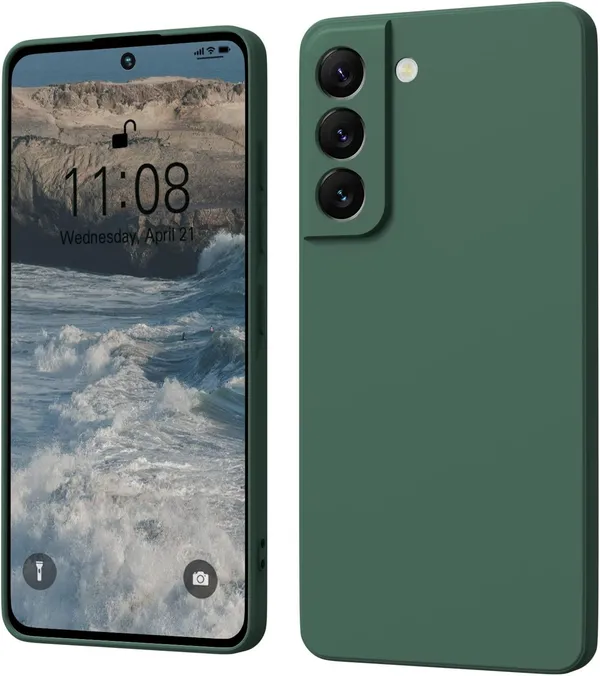 TRUEUPGRADE_Liquid_Silicone_Designed_Back_Case_Cover_for_Samsung_Galaxy_S21_FE_5G_|_Microfiber_Inside_|_Bumper_Back_Cover_Case_for_Samsung_Galaxy_S21_FE_5G_-_Green