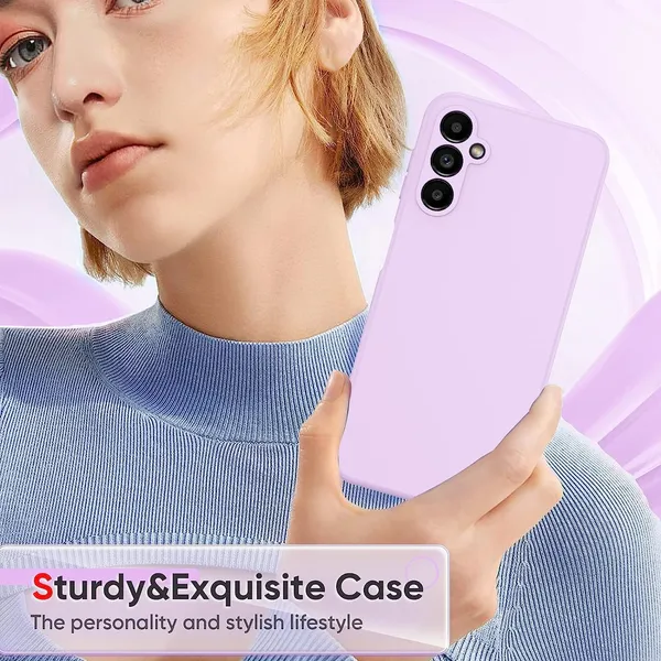 TRUEUPGRADE_Liquid_Silicone_Designed_Back_Case_Cover_for_Samsung_Galaxy_S23_FE_5G_|_Microfiber_Inside_|_Bumper_Back_Cover_Case_for_Samsung_Galaxy_S23_FE_5G_-_Light_Purple