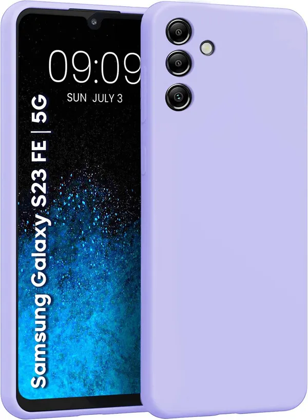 TRUEUPGRADE_Liquid_Silicone_Designed_Back_Case_Cover_for_Samsung_Galaxy_S23_FE_5G_|_Microfiber_Inside_|_Bumper_Back_Cover_Case_for_Samsung_Galaxy_S23_FE_5G_-_Light_Purple