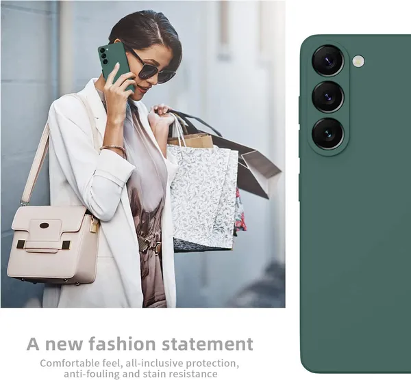 TRUEUPGRADE_Liquid_Silicone_Designed_Back_Case_Cover_for_Samsung_Galaxy_S23_Plus_5G_|_Microfiber_Inside_|_Bumper_Back_Cover_Case_for_Samsung_Galaxy_S23_Plus_5G_-_Green