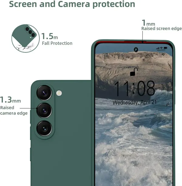 TRUEUPGRADE_Liquid_Silicone_Designed_Back_Case_Cover_for_Samsung_Galaxy_S23_5G_|_Microfiber_Inside_|_Bumper_Back_Cover_Case_for_Samsung_Galaxy_S23_5G_-_Green