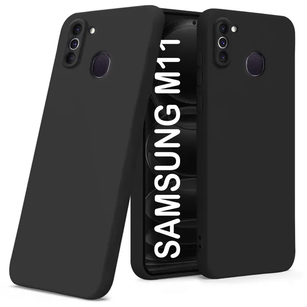 TRUEUPGRADE_Liquid_Silicone_Designed_Back_Case_Cover_for_Samsung_Galaxy_M11_|_Microfiber_Inside,_Full_Protection_|_Bumper_Back_Cover_Case_for_Samsung_Galaxy_M11_Black