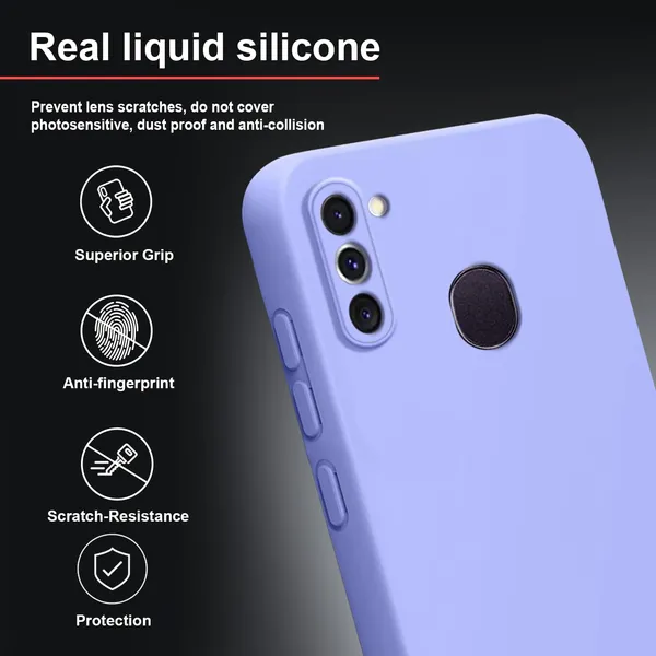 TRUEUPGRADE_Liquid_Silicone_Designed_Back_Case_Cover_for_Samsung_Galaxy_M11_|_Microfiber_Inside,_Full_Protection_|_Bumper_Back_Cover_Case_for_Samsung_Galaxy_M11_Purple