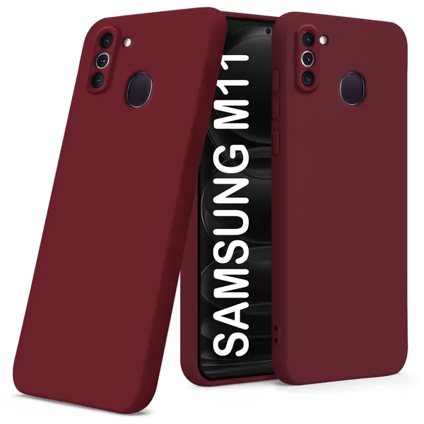 TRUEUPGRADE_Liquid_Silicone_Designed_Back_Case_Cover_for_Samsung_Galaxy_M11_|_Microfiber_Inside,_Full_Protection_|_Bumper_Back_Cover_Case_for_Samsung_Galaxy_M11_Wine
