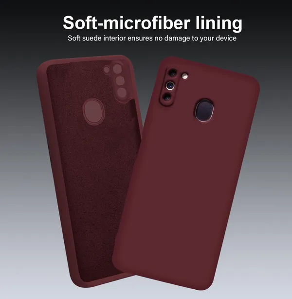 TRUEUPGRADE_Liquid_Silicone_Designed_Back_Case_Cover_for_Samsung_Galaxy_M11_|_Microfiber_Inside,_Full_Protection_|_Bumper_Back_Cover_Case_for_Samsung_Galaxy_M11_Wine