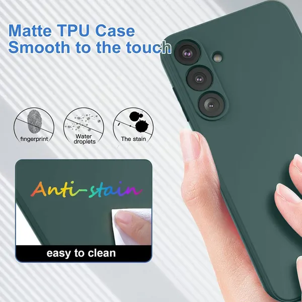 TRUEUPGRADE_Compatible_with_Samsung_Galaxy_F15_5G_Back_Cover_Case,_Liquid_Silicone_Cover,_Full_Body_Protective_Cover,_Shockproof,_Slim_Phone_Cover,_Anti-Scratch_Soft_Microfiber_Lining_-_Green