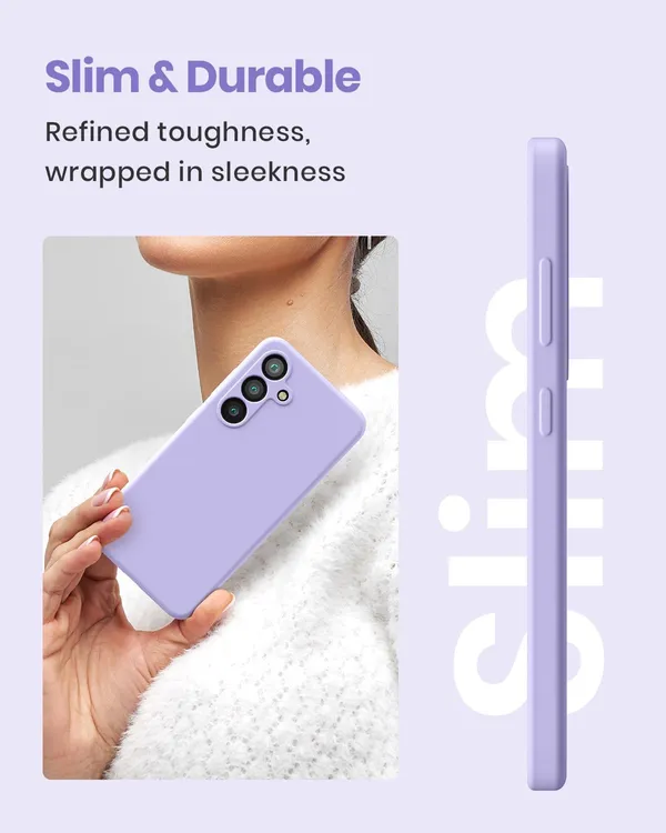 TRUEUPGRADE_Compatible_with_Samsung_Galaxy_F15_5G_Back_Cover_Case,_Liquid_Silicone_Cover,_Full_Body_Protective_Cover,_Shockproof,_Slim_Phone_Cover,_Anti-Scratch_Soft_Microfiber_Lining_-_Purple