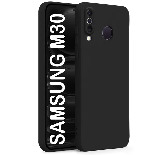 TRUEUPGRADE_Liquid_Silicone_Designed_Back_Case_Cover_for_Samsung_Galaxy_M30_|_Microfiber_Inside,_Full_Protection_|_Bumper_Back_Cover_Case_for_Samsung_Galaxy_M30_Black