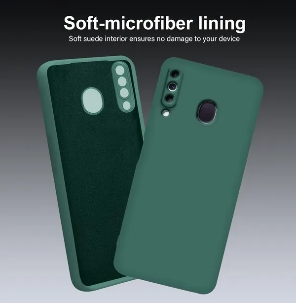 TRUEUPGRADE_Liquid_Silicone_Designed_Back_Case_Cover_for_Samsung_Galaxy_M30_|_Microfiber_Inside,_Full_Protection_|_Bumper_Back_Cover_Case_for_Samsung_Galaxy_M30_Green