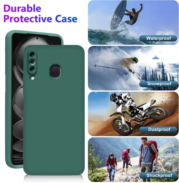 TRUEUPGRADE_Liquid_Silicone_Designed_Back_Case_Cover_for_Samsung_Galaxy_M30_|_Microfiber_Inside,_Full_Protection_|_Bumper_Back_Cover_Case_for_Samsung_Galaxy_M30_Green