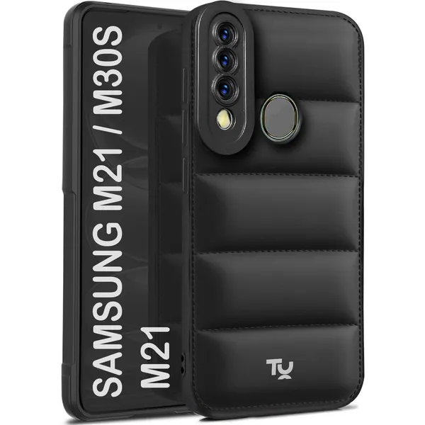 TRUEUPGRADE_Back_Case_Cover_for_Samsung_Galaxy_M30_|_Compatible_for_Samsung_Galaxy_M30_Back_Case_Cover_|_Puff_Case_with_Camera_Protection_|Black