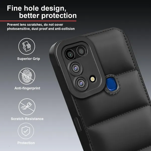 TRUEUPGRADE_Back_Case_Cover_for_Samsung_Galaxy_M31_Prime_/_F41_/_M31_|_Compatible_for_Samsung_Galaxy_M31_Prime_/_F41_/_M31_Back_Case_Cover_|_Puff_Case_with_Camera_Protection_|Black