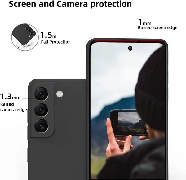 TRUEUPGRADE_Liquid_Silicone_Designed_Back_Case_Cover_for_Samsung_Galaxy_S22_5G_|_Microfiber_Inside_|_Bumper_Back_Cover_Case_for_Samsung_Galaxy_S22_5G_-_Black