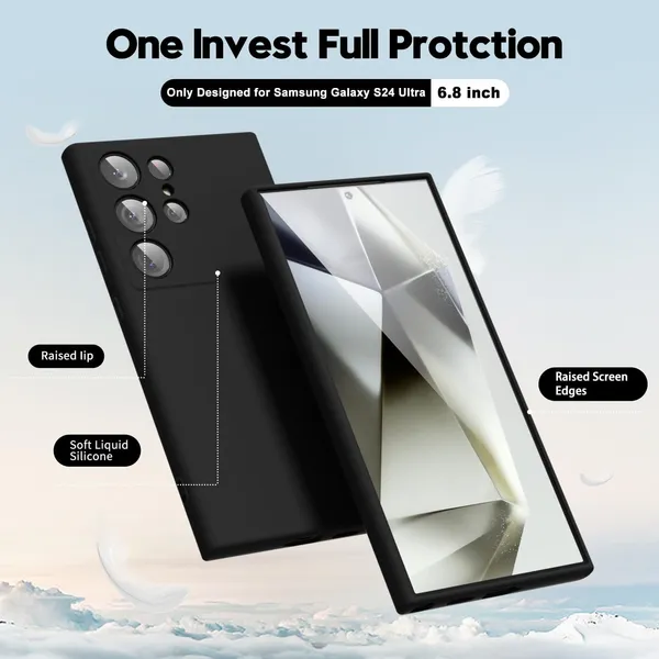 TRUEUPGRADE_Liquid_Silicone_Designed_Back_Case_Cover_for_Samsung_Galaxy_S24_Ultra_5G_|_Microfiber_Inside_|_Bumper_Back_Cover_Case_for_Samsung_Galaxy_S24_Ultra_5G_-_Black