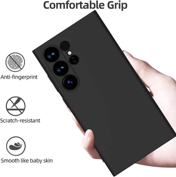 TRUEUPGRADE_Liquid_Silicone_Designed_Back_Case_Cover_for_Samsung_Galaxy_S24_Ultra_5G_|_Microfiber_Inside_|_Bumper_Back_Cover_Case_for_Samsung_Galaxy_S24_Ultra_5G_-_Black