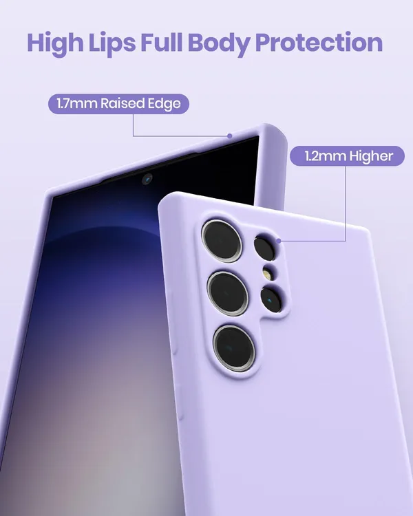 TRUEUPGRADE_Liquid_Silicone_Designed_Back_Case_Cover_for_Samsung_Galaxy_S24_Ultra_5G_|_Microfiber_Inside_|_Bumper_Back_Cover_Case_for_Samsung_Galaxy_S24_Ultra_5G_-_Light_Purple