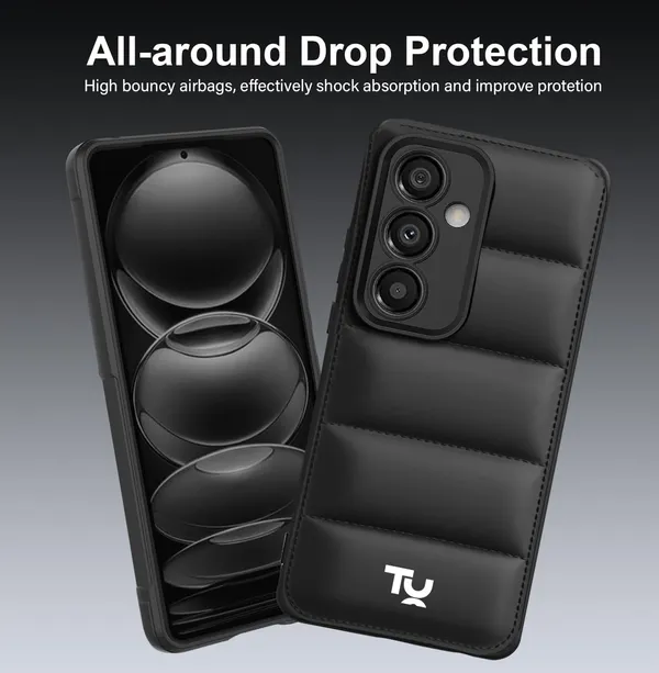 TRUEUPGRADE_Back_Case_Cover_for_Samsung_Galaxy_S25_Plus_|_Compatible_for_Samsung_Galaxy_S25_Plus_Back_Case_Cover_|_Puff_Case_with_Camera_Protection_|Black