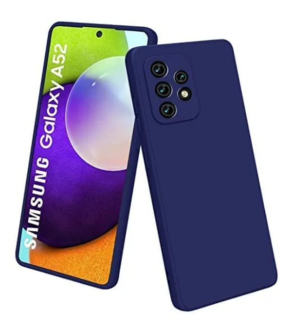 TRUEUPGRADE_Liquid_Silicone_Designed_Case_Cover_for_Samsung_Galaxy_A52_/_A52S_5G_|_Microfiber_Inside_|_Back_Cover_Case_for_Samsung_Galaxy_A52_/_A52S_5G_-_Blue