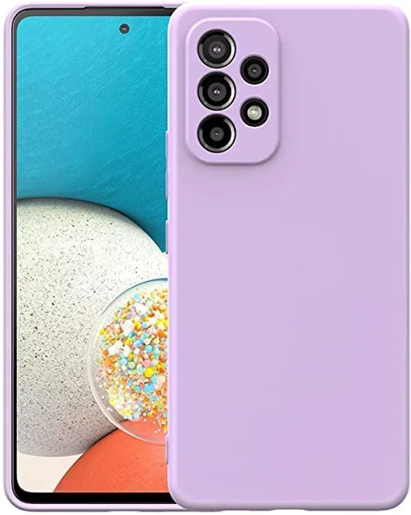 TRUEUPGRADE_Liquid_Silicone_Designed_Case_Cover_for_Samsung_Galaxy_A52_/_A52S_5G_|_Microfiber_Inside_|Back_Cover_Case_for_Samsung_Galaxy_A52_/_A52S_5G_-_Purple
