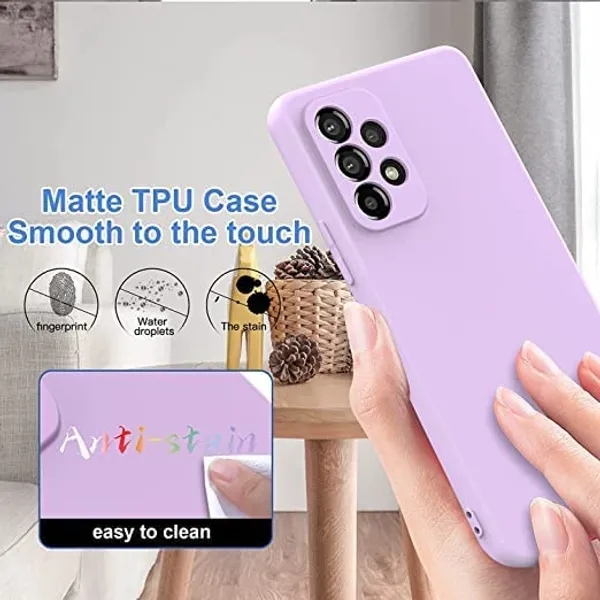 TRUEUPGRADE_Liquid_Silicone_Designed_Case_Cover_for_Samsung_Galaxy_A52_/_A52S_5G_|_Microfiber_Inside_|Back_Cover_Case_for_Samsung_Galaxy_A52_/_A52S_5G_-_Purple