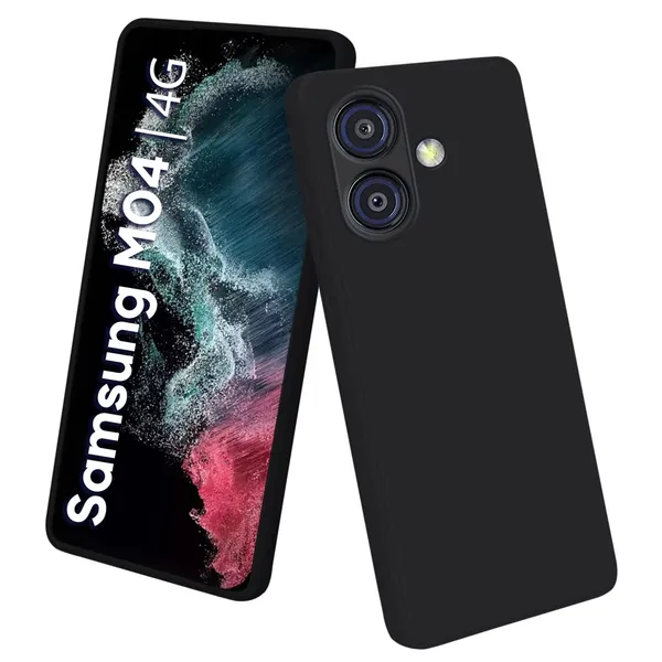 TRUEUPGRADE_Compatible_with_Samsung_Galaxy_M04_/_F04_/_A04e_Case,_Liquid_Silicone_Case,_Full_Body_Protective_Cover,_Shockproof,_Slim_Phone_Case,_Anti-Scratch_Soft_Microfiber_-_Black