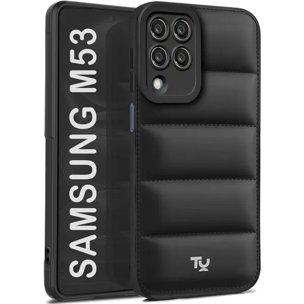 TRUEUPGRADE_Back_Case_Cover_for_Samsung_Galaxy_M53_5G_|_Compatible_for_Samsung_Galaxy_M53_5G_Back_Case_Cover_|_Puff_Case_with_Camera_Protection_|Black