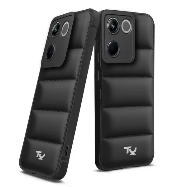 TRUEUPGRADE_Back_Case_Cover_for_Vivo_T2_Pro_5G_/_iQOO_Z7_Pro_5G_|_Compatible_for_Vivo_T2_Pro_5G_/_iQOO_Z7_Pro_5G_Back_Case_Cover_|_Puff_Case_with_Camera_Protection_|Black