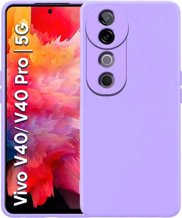 TRUEUPGRADE_Compatible_with_Vivo_V40_/_V40_Pro_/_T3_Ultra_5G_Back_Cover_Case,_Liquid_Silicone_Cover,_Full_Body_Protective_Cover,_Shockproof,_Anti-Scratch_Soft_Microfiber_Lining_-_Purple
