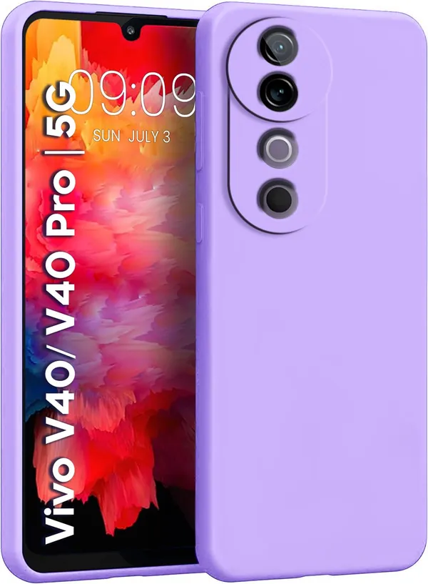 TRUEUPGRADE_Compatible_with_Vivo_V40_/_V40_Pro_/_T3_Ultra_5G_Back_Cover_Case,_Liquid_Silicone_Cover,_Full_Body_Protective_Cover,_Shockproof,_Anti-Scratch_Soft_Microfiber_Lining_-_Purple
