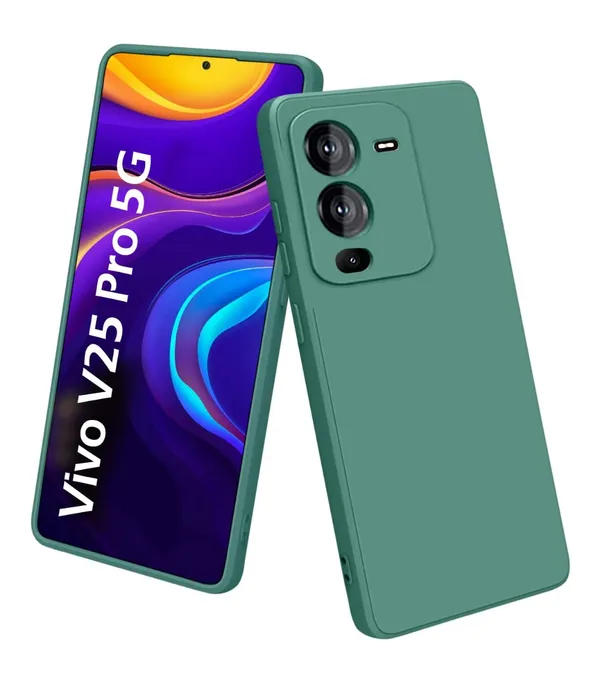 Vivo_V25_Pro_5G_Green_Silicone_Protective_Back_Case_Cover