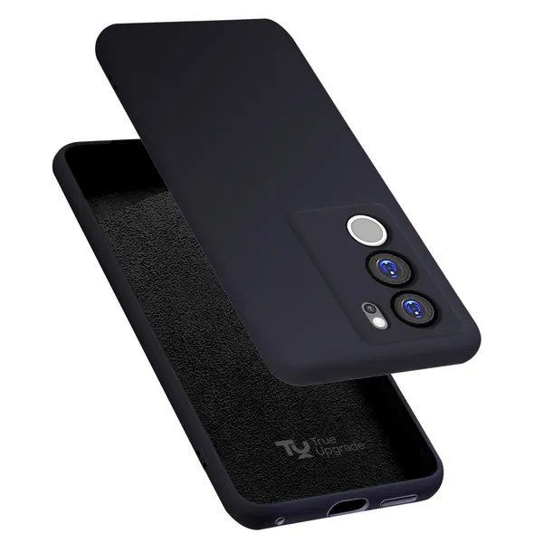 TRUEUPGRADE_Compatible_with_Vivo_V29_/_V29_Pro_5G_Back_Cover_Case,_Liquid_Silicone_Cover,_Full_Body_Protective_Cover,_Shockproof,_Slim_Phone_Cover,_Anti-Scratch_Soft_Microfiber_Lining_-_Black