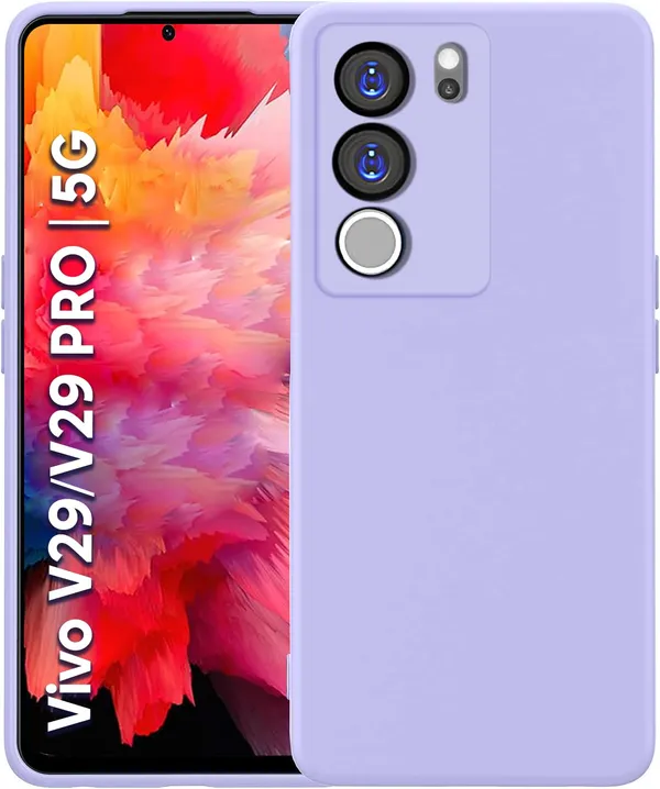 TRUEUPGRADE_Compatible_with_Vivo_V29_/_V29_Pro_5G_Back_Cover_Case,_Liquid_Silicone_Cover,_Full_Body_Protective_Cover,_Shockproof,_Slim_Phone_Cover,_Anti-Scratch_Soft_Microfiber_Lining_-_Purple