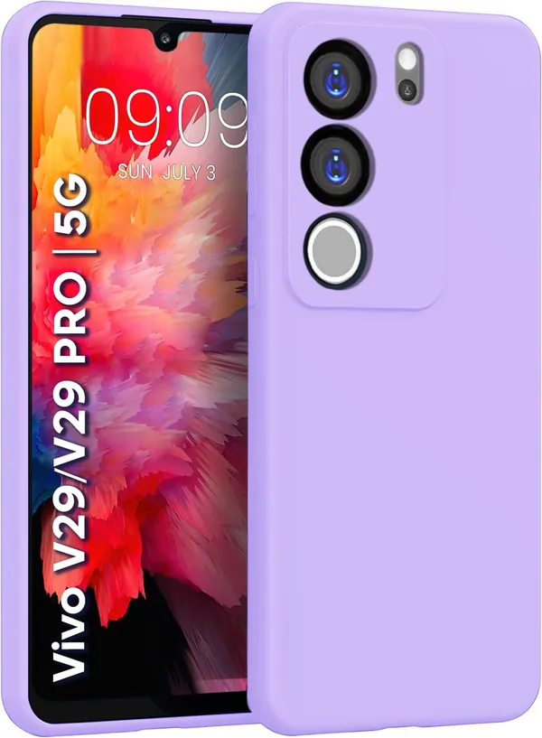TRUEUPGRADE_Compatible_with_Vivo_V29_/_V29_Pro_5G_Back_Cover_Case,_Liquid_Silicone_Cover,_Full_Body_Protective_Cover,_Shockproof,_Slim_Phone_Cover,_Anti-Scratch_Soft_Microfiber_Lining_-_Purple