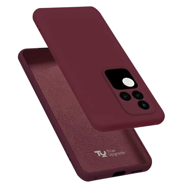 TRUEUPGRADE_Compatible_with_Vivo_V30_/_V30_Pro_5G_Back_Cover_Case,_Liquid_Silicone_Cover,_Full_Body_Protective_Cover,_Shockproof,_Slim_Phone_Cover,_Anti-Scratch_Soft_Microfiber_Lining_-_Wine