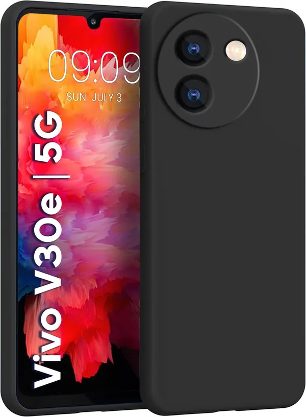 Vivo_V30E_5G_Black_Silicone_Protective_Back_Case_Cover