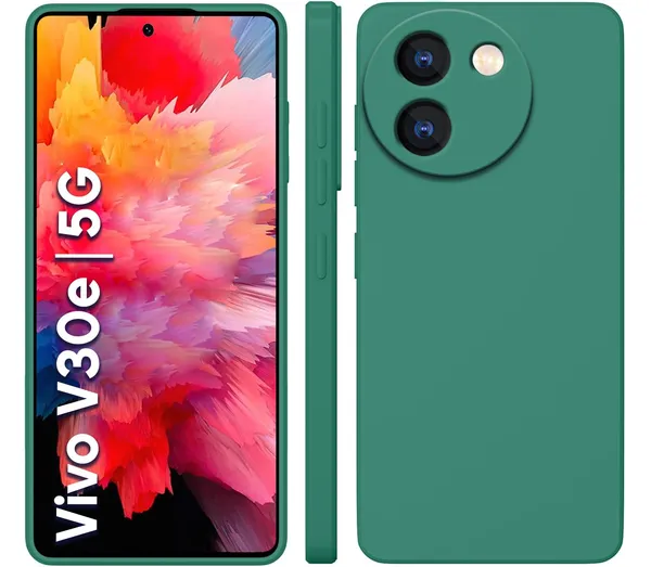 Vivo_V30E_5G_Green_Silicone_Protective_Back_Case_Cover