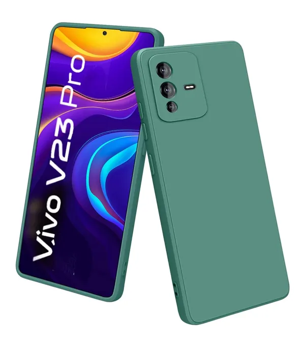 TRUEUPGRADE_Liquid_Silicone_Designed_Case_Cover_for_Vivo_V23_Pro_5G_|_Microfiber_Inside_|_360_Degree_Protection_Back_Cover_Case_for_Vivo_V23_Pro_5G_-_Green
